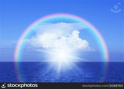 Cumulonimbus, Sun, Rainbow