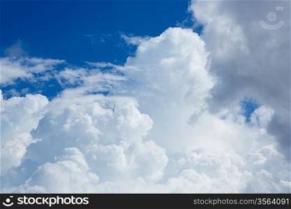 cumulus perfect sky with deep blue background