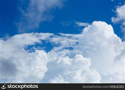 cumulus perfect sky with deep blue background