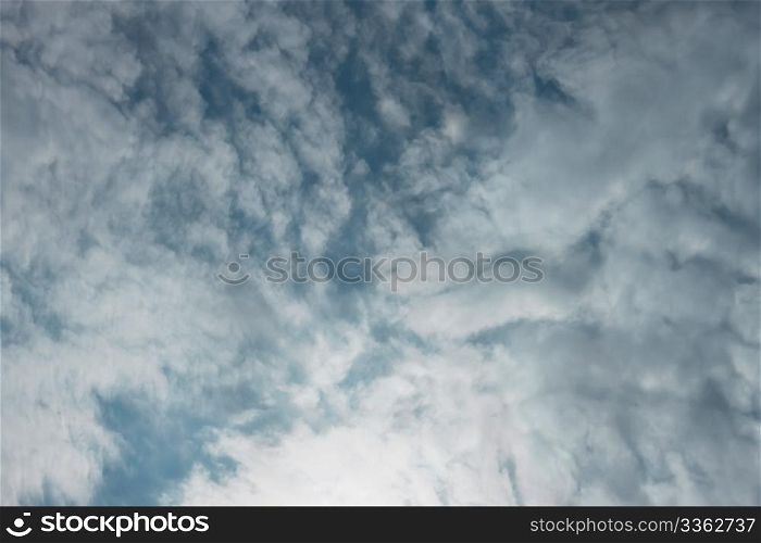 Cumulus with a gleam of blue sky