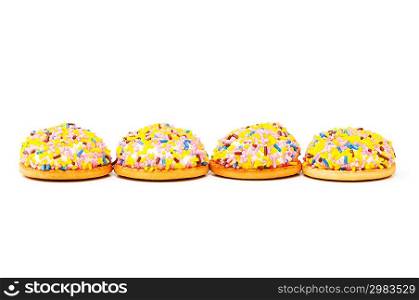 Cup cakes isolated on the white background