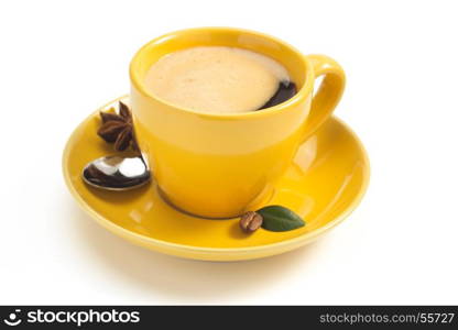 cup of coffee isolated on white background