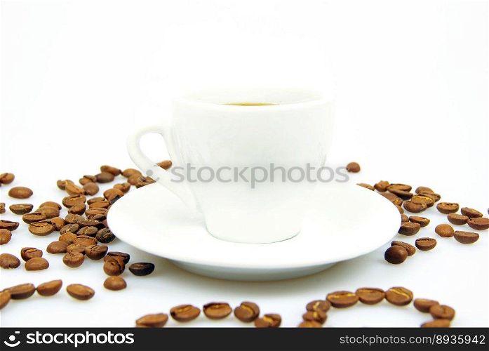 cup of coffee isolated over white background