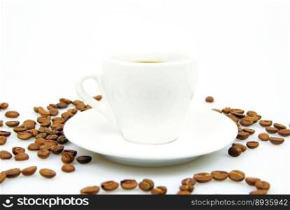 cup of coffee isolated over white background