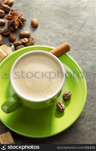 cup of coffee on table
