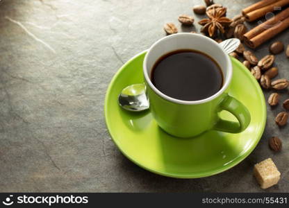 cup of coffee on table