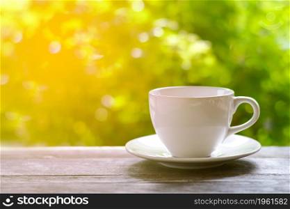 Cup of Coffee on wooden