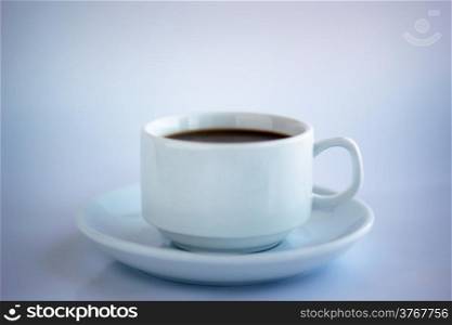 Cup of coffee. Shallow depth of field.