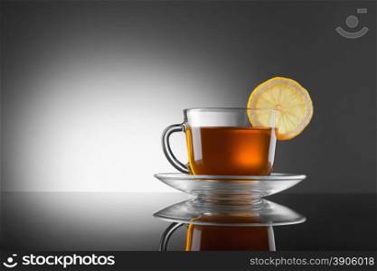 cup of hot tea with lemon
