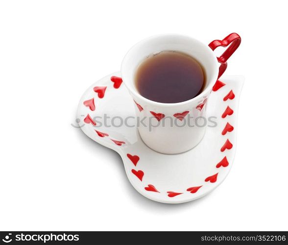 cup of tea isolated on a white background