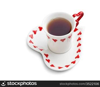 cup of tea isolated on a white background
