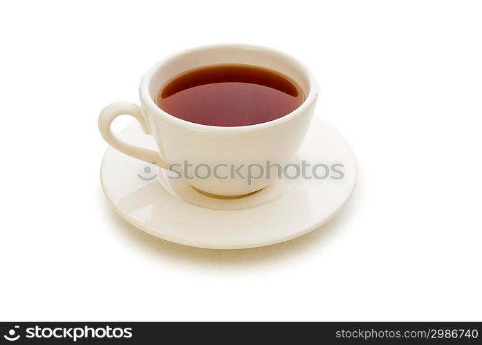 Cup of tea isolated on the white