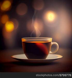  Cup of tea natural. Illustration AI Generative 