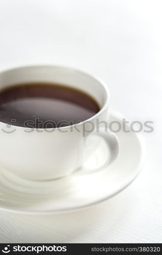 Cup of tea on the white background