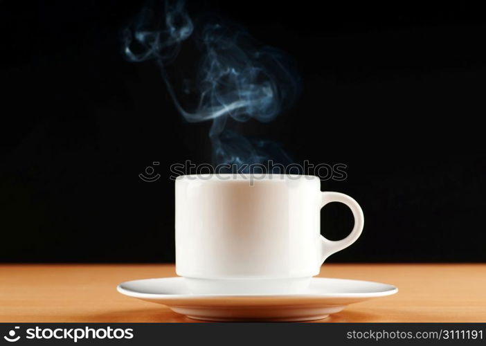 Cup of tea with steam