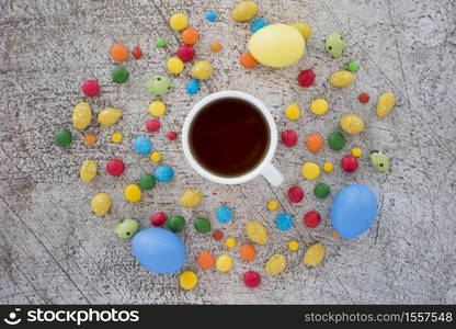 cup tea mix candies eggs