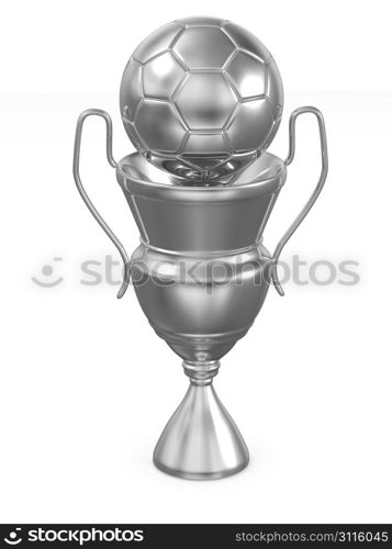 Cup with ball. 3d