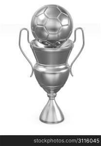 Cup with ball. 3d