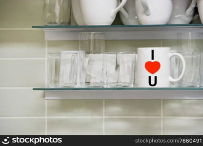 Cup with i love you design