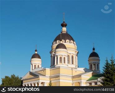 Cupola of Peter and Paul Cathedral in Rybinsk, Yaroslavl region, Russia