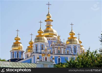 cupola of St. Michael&rsquo;s Golden-Domed Cathedral in Kiev, Ukraine