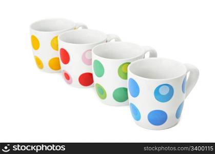 Cups isolated on a white background