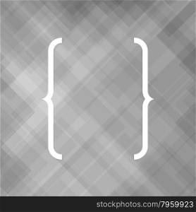 Curly Bracket Icon . Curly Bracket Icon Isolated on Grey Background