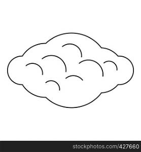 Curly cloud icon. Outline illustration of curly cloud vector icon for web. Curly cloud icon, outline style