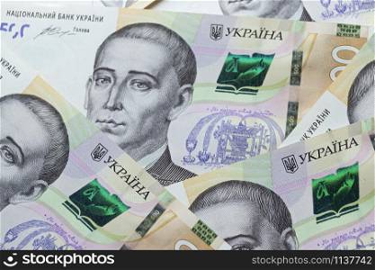 Currency of Ukraine. Money of Ukraine, hryvnia background. Money of Ukraine. Ukrainian currency. UAH. Hryvnia