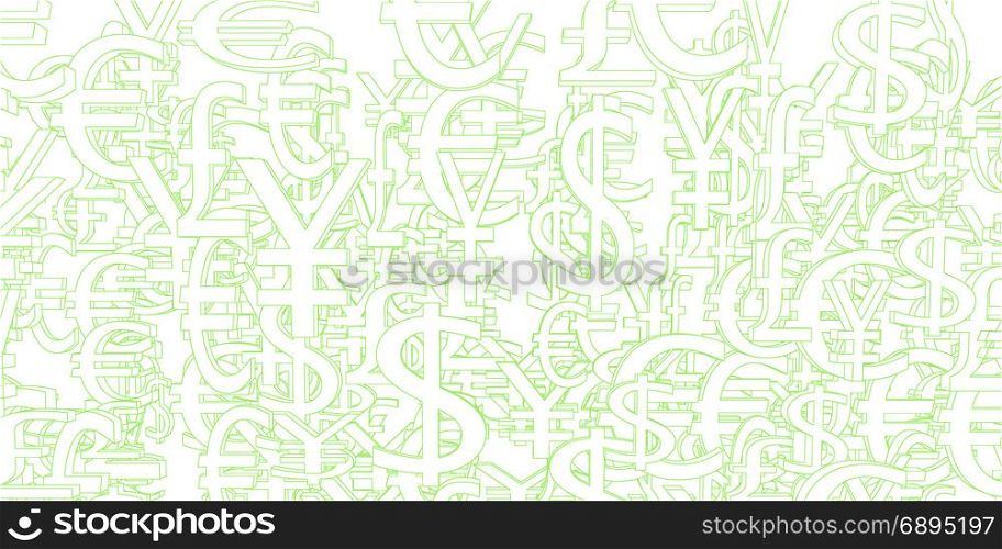 Currency Symbols Abstract Background of the World. Currency Symbols