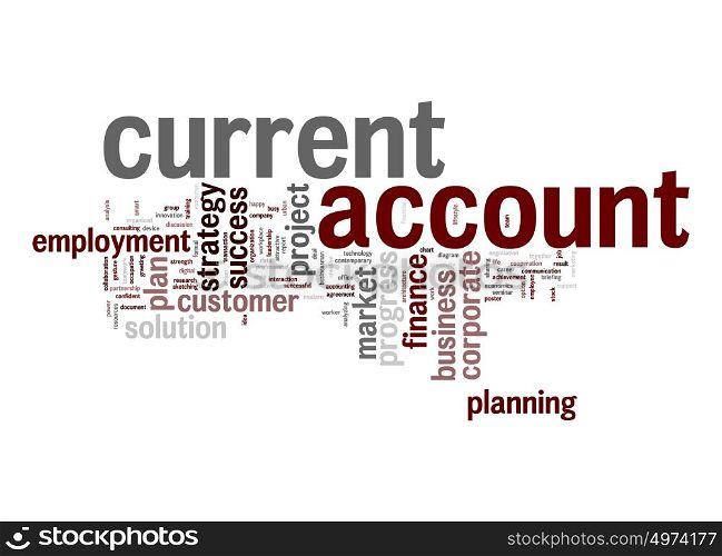 Current account word cloud