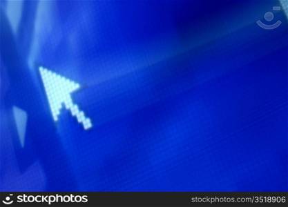 cursor arrow in move abstract background
