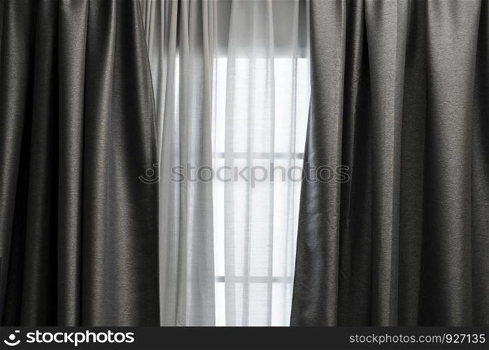 Curtain at window in the living room