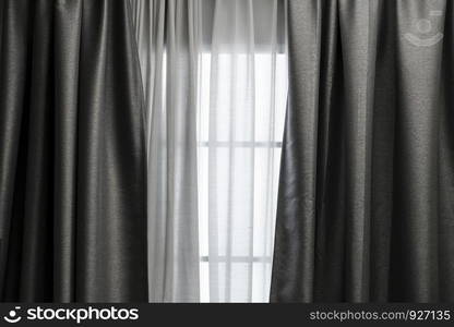 Curtain at window in the living room