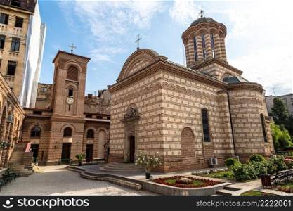 Curtea Veche the oldest church in a summer day in Bucharest, Romania