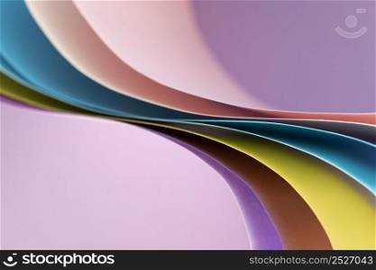 curved abstract layers colored papers