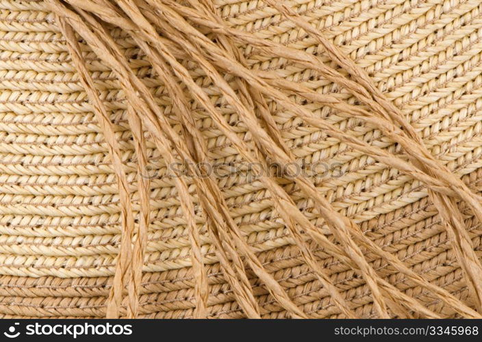 Curved lines pattern in a Straw Basket background.