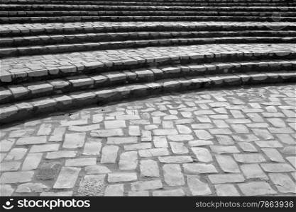 Curved Steps outside Roman Amphitheatre