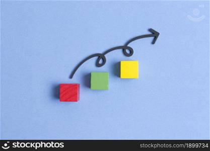 curvy line jumping colourful cubes. Resolution and high quality beautiful photo. curvy line jumping colourful cubes. High quality beautiful photo concept