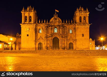 Cusco Cathedral also known as Cathedral Basilica of the Assumption of the Virgin in Cusco, Peru