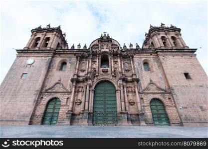 CUSCO PERU-NOV. 9: Cathedral of Santo Domingo on Nov. 9 2015 in Cusco Peru Building was completed in 1654, almost a hundred years after construction began.