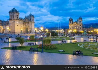 CUSCO PERU-NOV. 9: Cathedral of Santo Domingo on Nov. 9 2015 in . CUSCO PERU-NOV. 9: Cathedral of Santo Domingo on Nov. 9 2015 in Cusco Peru Building was completed in 1654, almost a hundred years after construction began.