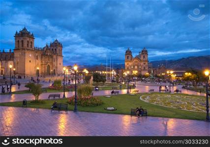 CUSCO PERU-NOV. 9: Cathedral of Santo Domingo on Nov. 9 2015 in . CUSCO PERU-NOV. 9: Cathedral of Santo Domingo on Nov. 9 2015 in Cusco Peru Building was completed in 1654, almost a hundred years after construction began.
