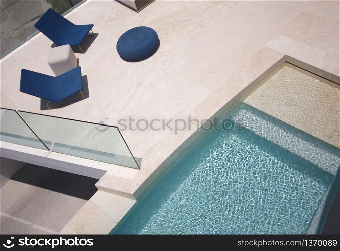 Custom Luxury Pool and Chairs Abstract