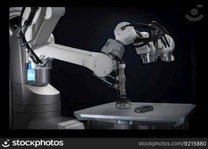 custom robotic end-effector with surgical tool for precise, accurate procedures, created with generative ai. custom robotic end-effector with surgical tool for precise, accurate procedures