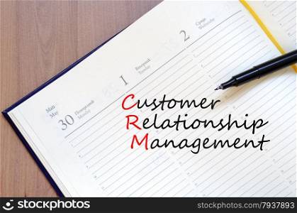 Customer relationship management concept Notepad