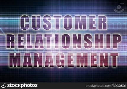 Customer Relationship Management or CRM on a Business Chart