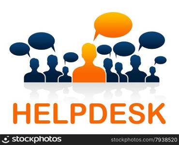 Customer Service Indicating Help Desk And Assisting
