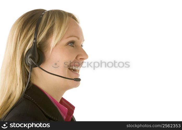 Customer Service Representative With Headset