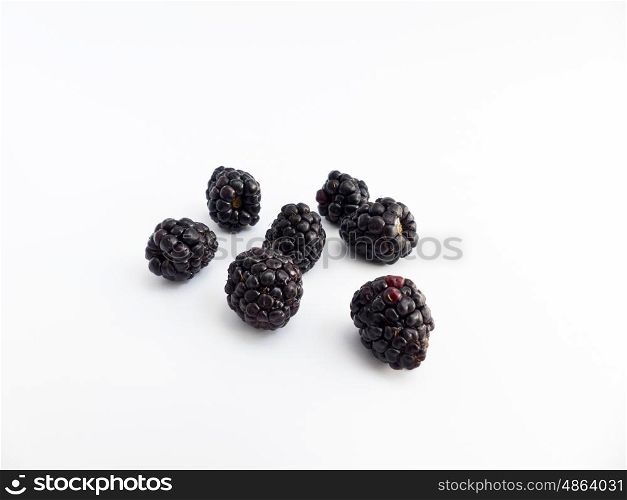 Cut as blackberries on white background &#xA;